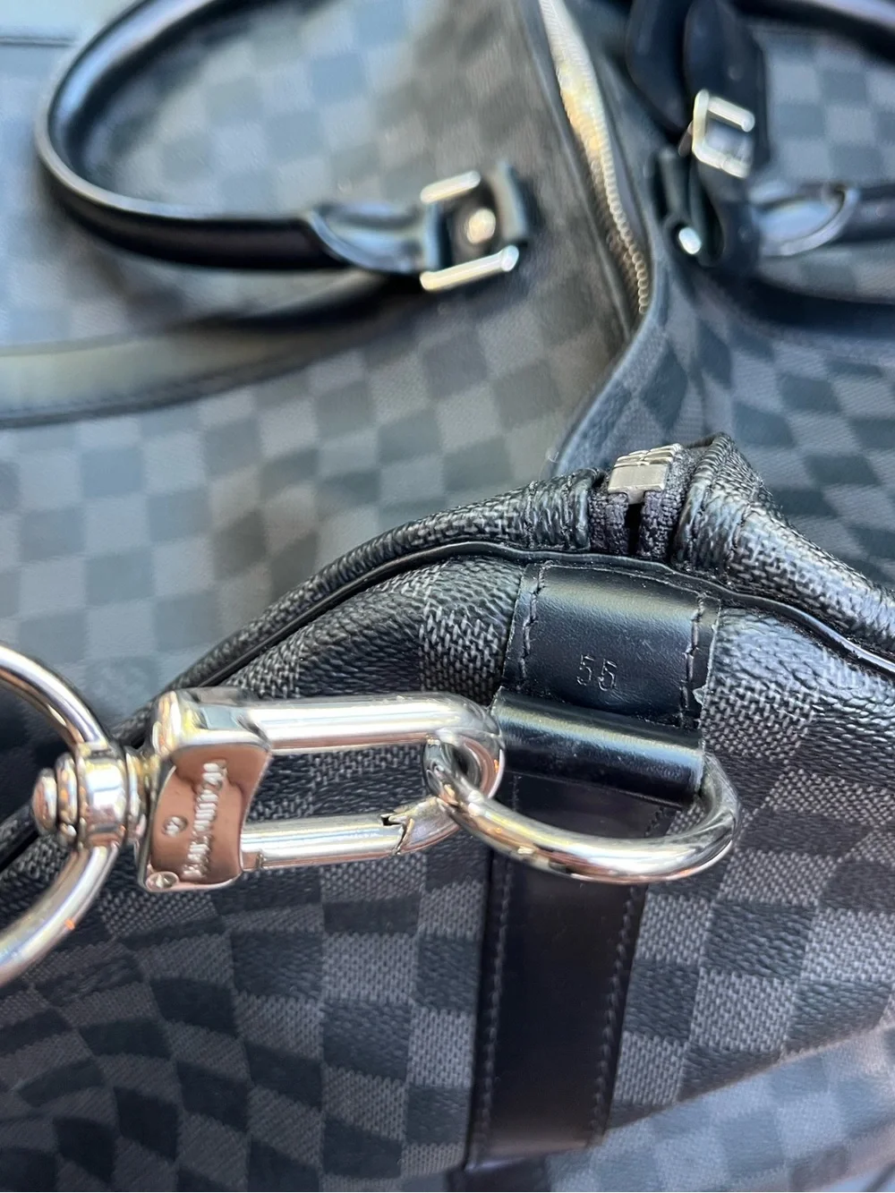 Louis Vuitton Keepall Bandouliére 55 - Damier Graphite Canvas
